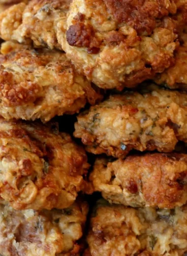 Plate of crispy chicken fried steak bites served with dipping sauce