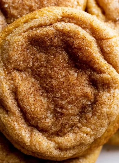 Pumpkin Snickerdoodle Cookies on a plate, perfect for fall baking.