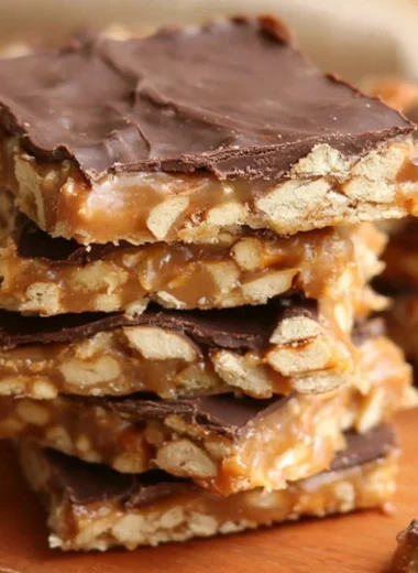 Delicious chocolate caramel pretzel bars ready to be enjoyed
