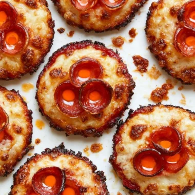 Cheesy pizza bites made with three ingredients, perfect for satisfying snack cravings.