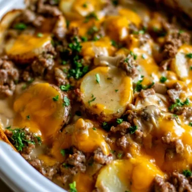 Delicious cowboy recipe served in a crock pot, perfect for cozy dinners.